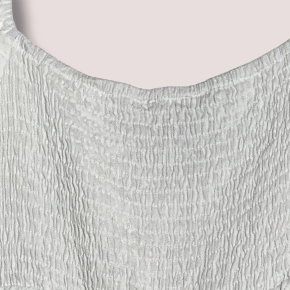 NWT MABLE ARIYA FRONT RIBBON TIED MINI Dress In OFF WHITE SZ L - Picture 8 of 16